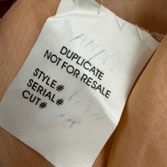 Richard Tyler Couture Blazer Size XS Est Peach Sheer Silk Organza Peplum Jacket - Picture 5 of 5